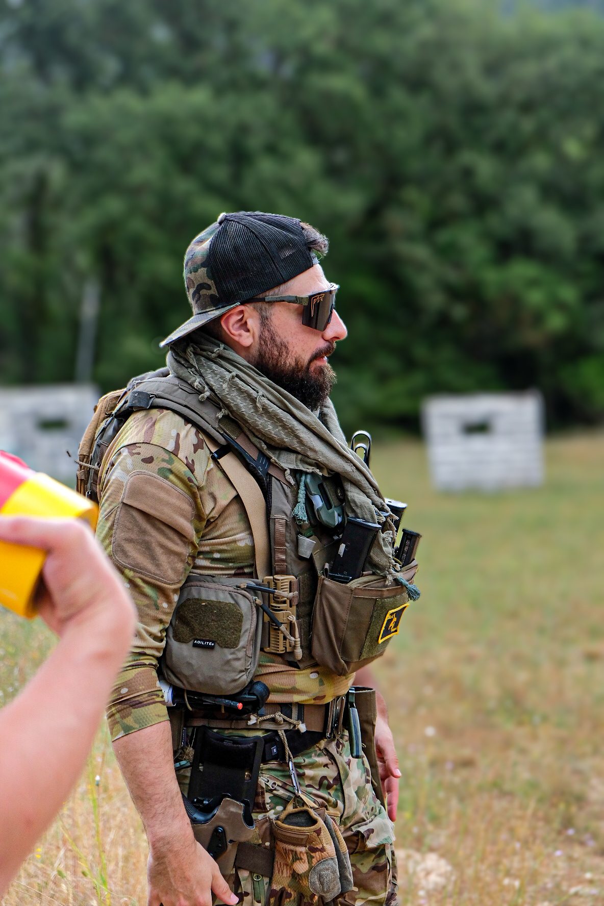 Partie d'airsoft en action