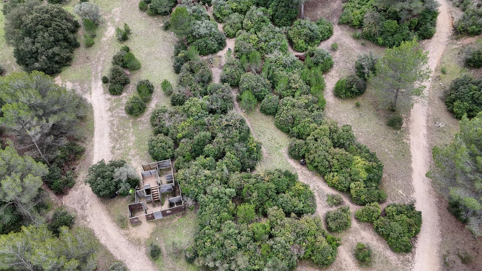 Fort principal vu du drone - terrain airsoft